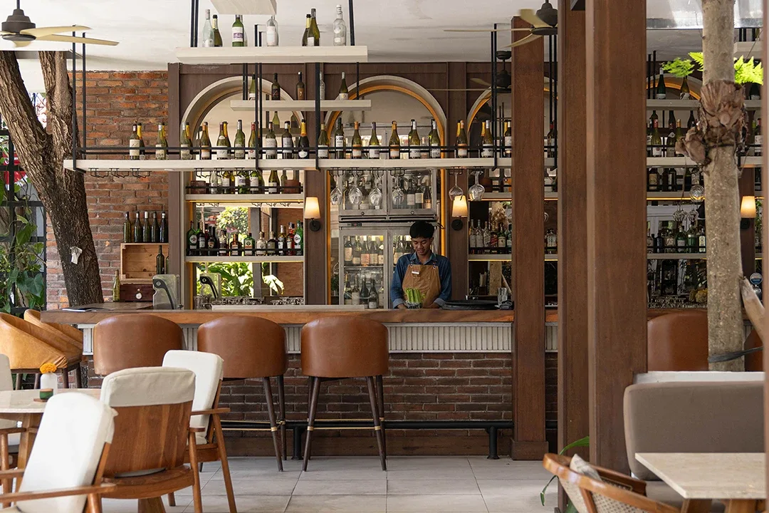 Bar and dining chairs at Cork French Tavern